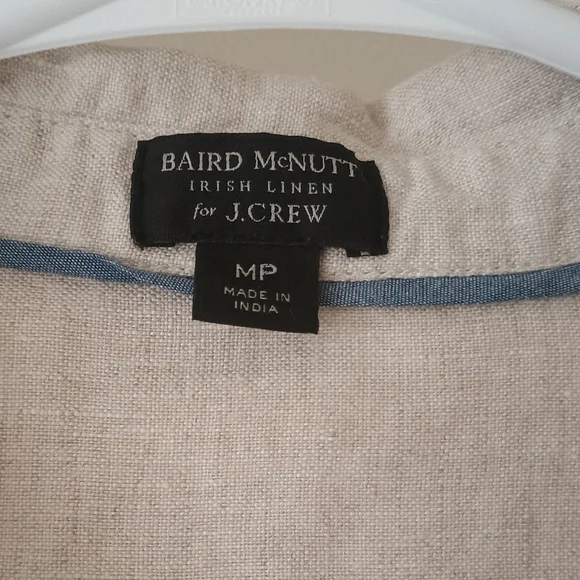 Baird Mcnutt For J. Crew Irish Linen Mini Dress With Pockets in Light Tan - Picture 2 of 3